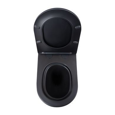 фотографія Унітаз підвісний Qtap Scorpio Ultra Quiet безобідковий з сидінням Soft-close MATT BLACK QT14332380AMB