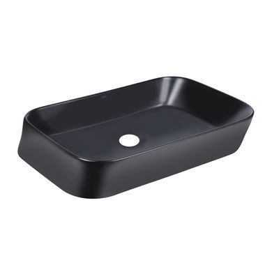 фотографія Раковина-чаша Qtap Scorpio 550х390х120 Matt black QT14112243MBN