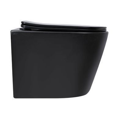 фотографія Унітаз підвісний Qtap Scorpio Ultra Quiet безобідковий з сидінням Soft-close MATT BLACK QT14332380AMB