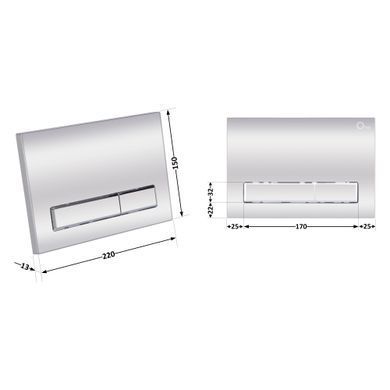 фотографія Панель смыва для унитаза Qtap Nest QT0111M08381CRM