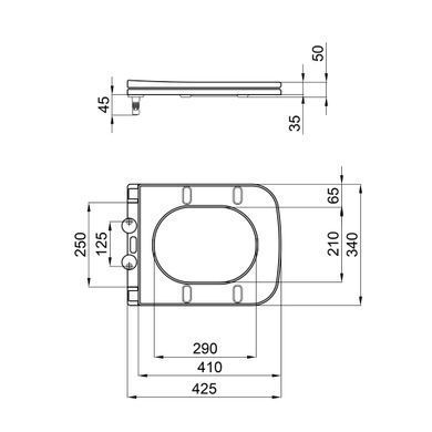 фото Сиденье для унитаза Qtap Presto с микролифтом Slim QT26992615EW