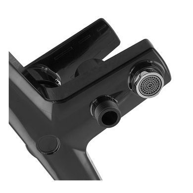 фото Змішувач для ванни PLAMIX OSCAR-009 EURO BLACK (без шланга та лійки) (Колір чорний) (PM0642)