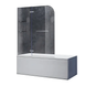 фото Шторки скляні на ванну розпашні KOER SR BS05-90x140-TR-01 прозоре скло EASY CLEAN 6мм хром (KR5372)