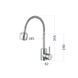 Смеситель для кухни Lidz Aria 015F41 с гибким изливом (k35) LDARI015F41NKS45306 Nickel