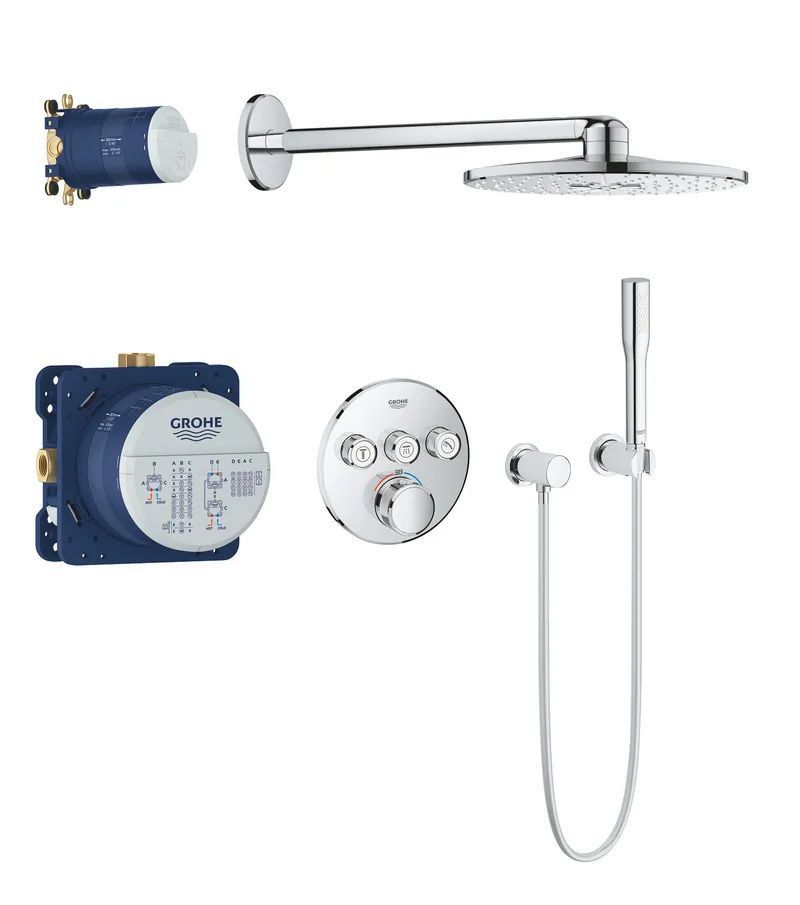 фото Душевая система скрытого монтажа с термостатом Grohe Grohtherm SmartControl (34705000)