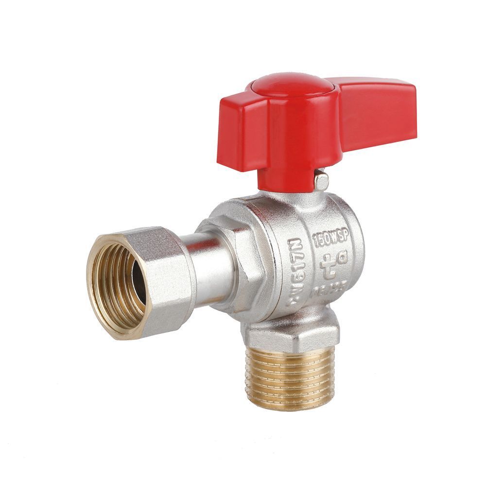 фотографія Кран кульовий Thermo Alliance Standart 1/2"ВЗ кутовий, PN40, з накидною гайкою TAS224W15