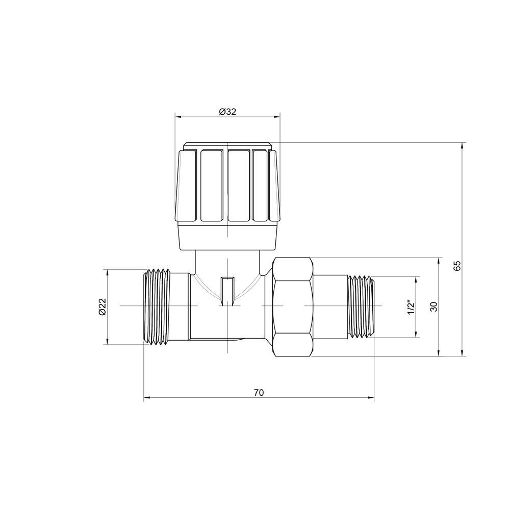 фото Кран радиаторный Icma 1/2" прямой под фитинг №828