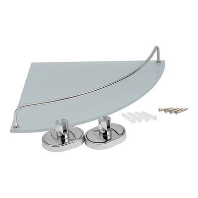 фотографія Полиця кутова Lidz Oreo 1001 скляна LDORE1001CRM22180 Chrome