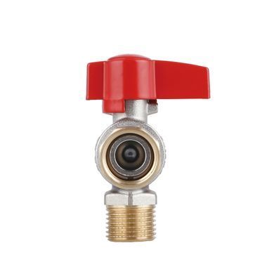 фото Кран шаровой Thermo Alliance Standart 1/2"ВН угловой, PN40, с накидной гайкой TAS224W15