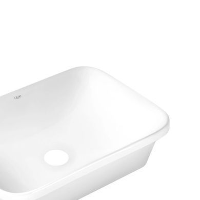 фото Комплект Qtap Scorpio: Раковина врезная прямоугольная 500х380х145 мм White + Донный клапан PU02