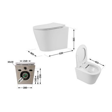 фотографія Унітаз підвісний Qtap Scorpio безободковий Ultra Quiet з сидінням Soft-close QT14332380AW