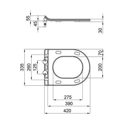 фото Сиденье для унитаза Qtap Presto с микролифтом Slim QT26991217AW