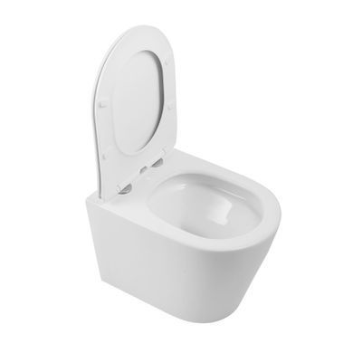 фотографія Унітаз підвісний Qtap Scorpio безободковий Ultra Quiet з сидінням Soft-close QT14332380AW