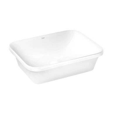 фото Комплект Qtap Scorpio: Раковина врезная прямоугольная 500х380х145 мм White + Донный клапан PU02