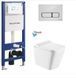 фото Інсталяція KollerPool AQUA LINE + EDGE White панель змиву + підвісний унітаз TREND з сидінням Soft-close ( змив Tornado )