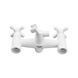 Змішувач для ванни PLAMIX PABLO-140 EURO SET WHITE (з шлангом та лійкою) (Колір білий) (PM0670)