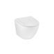 фото Унитаз подвесной безободковый Kroner Harz WHI493736 RIMLESS с сиденьем Slim Duroplast / Soft-close / Quick relase (KH493736WHIR)