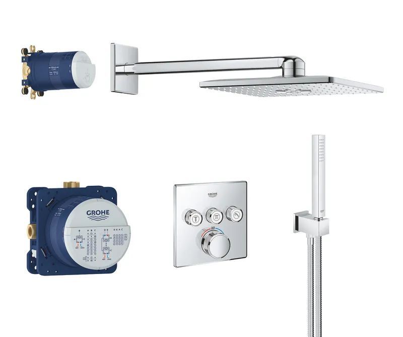 фото Душевая система скрытого монтажа с термостатом Grohe Grohtherm SmartControl (34804000)