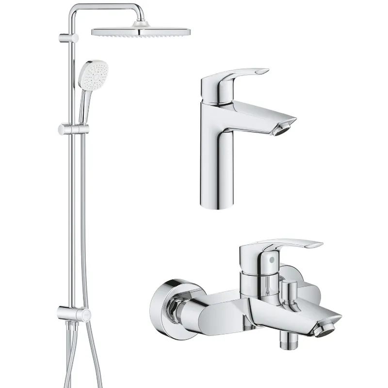 фото Набiр змiшувачiв 3 в 1 для ванни Grohe Eurosmart (UA123246R1)