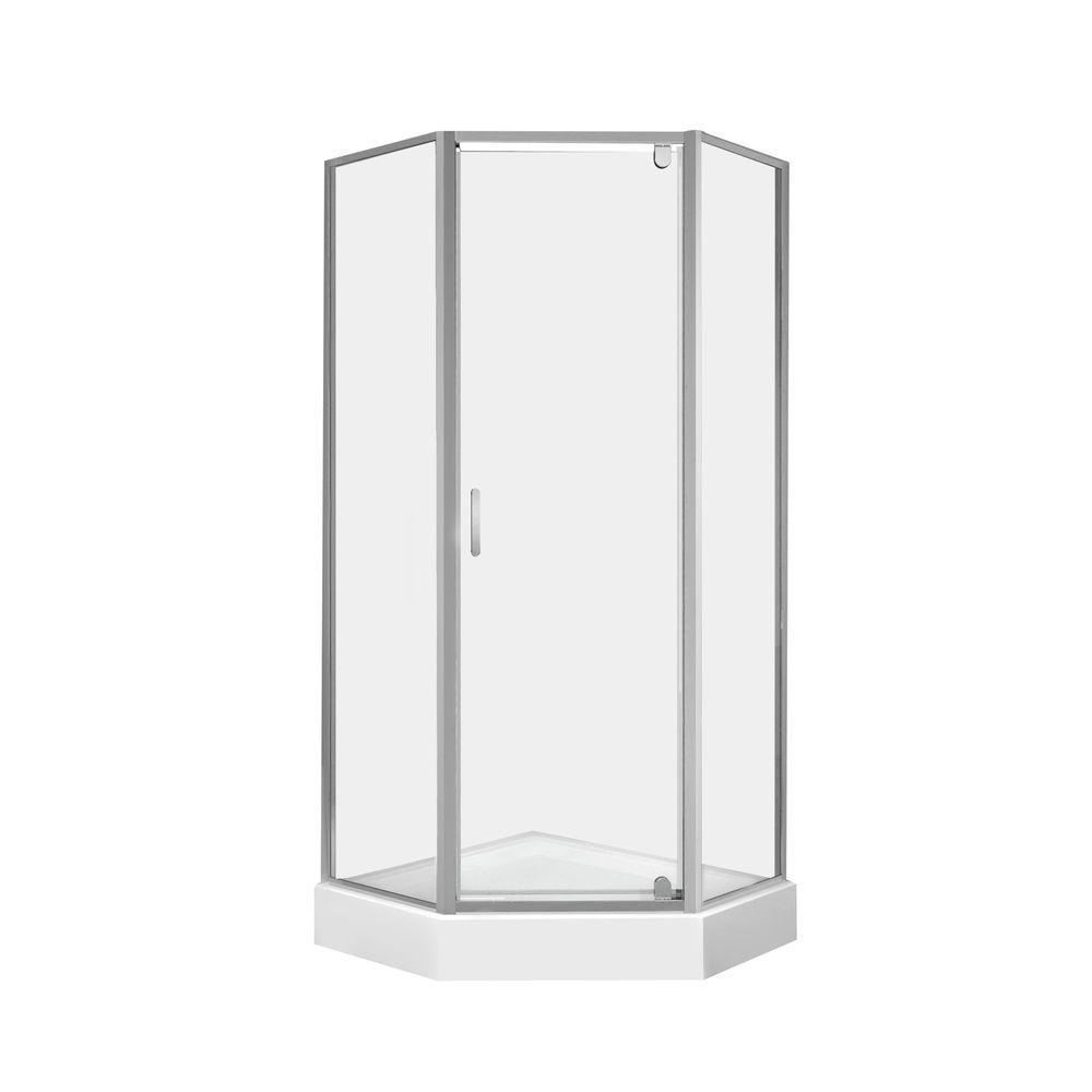 фото Набор Qtap душевая кабина Leo CRM10995-AC6 Clear 2020x900x900 мм + поддон Diamond 309912 90x90x12 см с сифоном