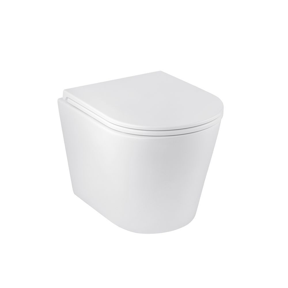 фото Унитаз подвесной безободковый Kroner Armada WHI513636 RIMLESS с сиденьем Slim Duroplast / Soft-close / Quick relase (KA513636WHIR)