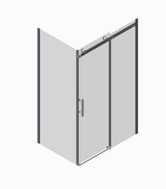 фото Бічна стінка до кабіни KOER SR SW01-90x200-TR-01 прозоре скло EASY CLEAN 8мм хром (KR5381)