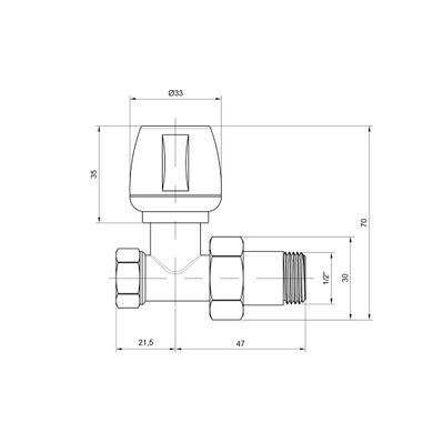 фото Кран радиаторный Icma 1/2" прямой №813