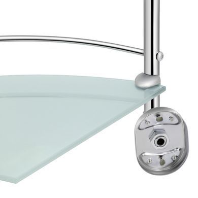 фотографія Полиця кутова Lidz Oreo 1003 скляна 3 ярусна LDORE1003CRM22182 Chrome