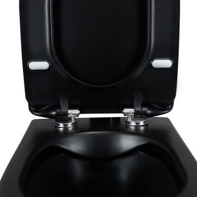 фотографія Унітаз підвісний Qtap Scorpio безобідковий з сидінням Soft-close QT1433053ERMB