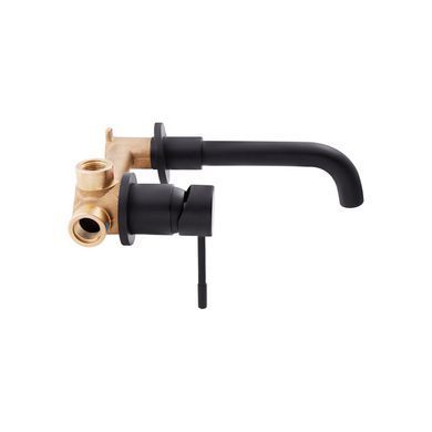 фото Смеситель для раковины Qtap Scorpio скрытого монтажа QTSCOR3050105B Black Matt