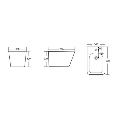фото Биде подвесное Qtap Tern New MATT BLACK QT17551303GMB