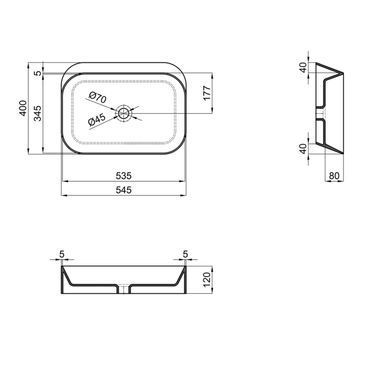 фото Раковина-чаша Qtap Scorpio 550х390х120 White QT14112243WN