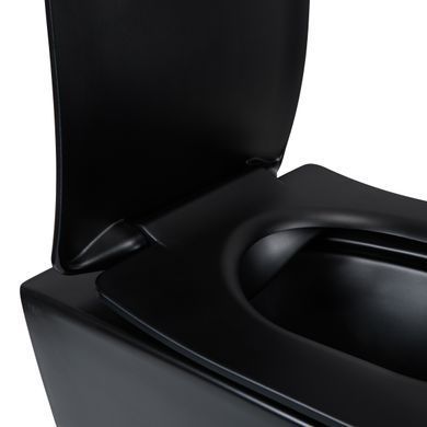 фотографія Унітаз підвісний Qtap Scorpio безобідковий з сидінням Soft-close QT1433053ERMB