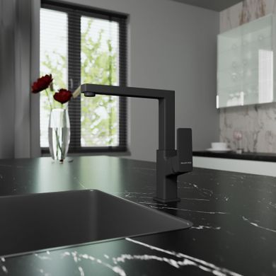 фото СUBE Kitchen змішувач для кухні Black Matt