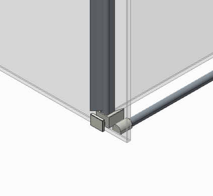 фото Бічна стінка до кабіни KOER SR SW01-90x200-TR-01 прозоре скло EASY CLEAN 8мм хром (KR5381)