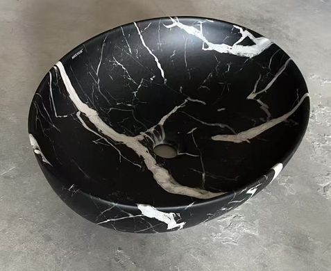 фото Раковина накладна Mixxus Premium ELLIPSE-0102 MARBLE 515х400х130mm (MP6552)