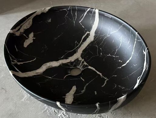 фото Раковина накладна Mixxus Premium ELLIPSE-0102 MARBLE 515х400х130mm (MP6552)
