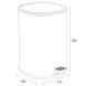 Відро для сміття з плавним закриттям овальне ZERIX PRIME-TC0105 WHITE 5 л (колір білий) (ZX5901)