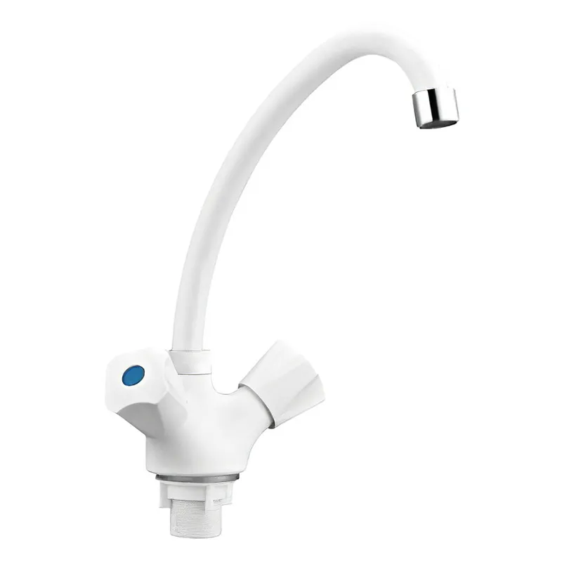 фото Змішувач для кухні PLAMIX Omega-271 White (з підведенням) (PM0610)
