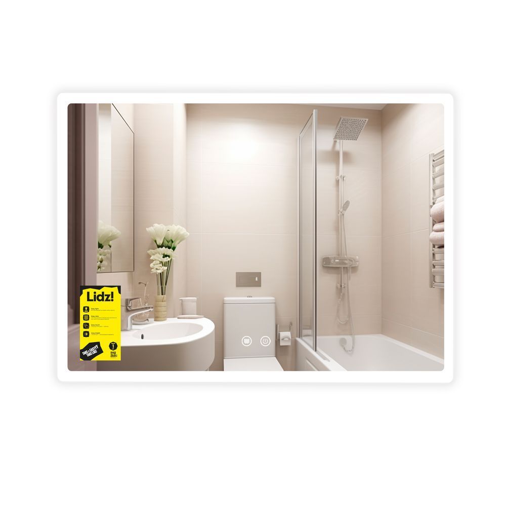 фото Зеркало Lidz Orion (OR2) 800х600 с LED-подсветкой Touch, с антизапотеванием, с диммером, рег. яркости LDOR80060049294