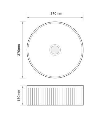 фото Раковина накладна Mixxus Premium WAVE-0102 MARBLE 370х370х130mm (MP6528)