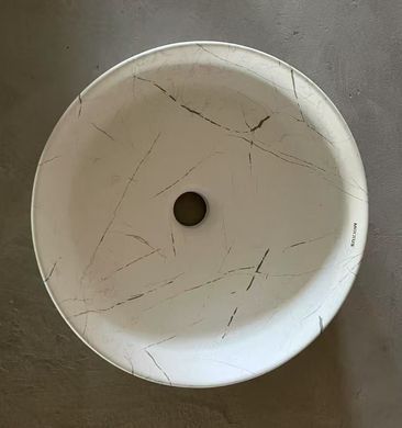 фото Раковина накладна Mixxus Premium WAVE-0102 MARBLE 370х370х130mm (MP6528)