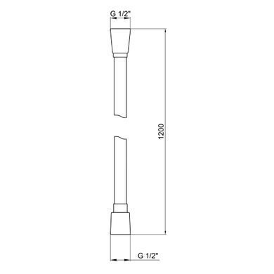 фотографія Шланг для ручного душу Qtap Hadice 1200 мм QTHADPVC120B Black Matt
