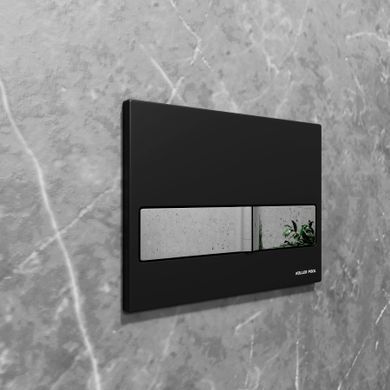 фото Інсталяція Koller Pool Dune 1200SL + Neon Black / Chrome панель змиву + підвісний унітаз KVADRO Black matt з сидінням Soft-close (змив Торнадо)