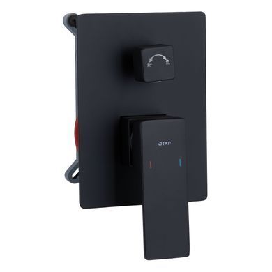 фото Душевая система для душа Qtap Gemini скрытого монтажа на два потребителя QTGEM113BLM45697 Black Matt