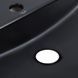 Комплект Qtap Scorpio: Раковина накладная овальная 505x385x120 мм Matt Black + Донный клапан PU03