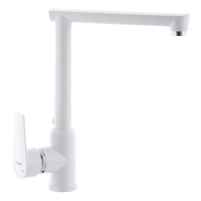 фото Змішувач для кухні Plamix Mario-017 White (без підводки) (PM0557)