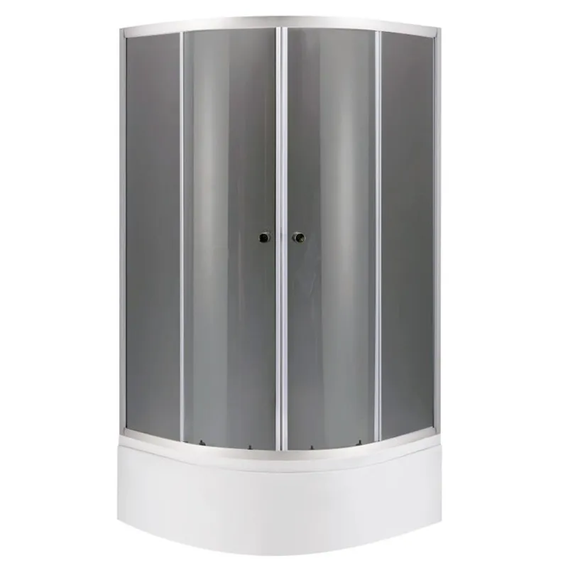фото Душова кабіна з високим піддоном MIXXUS PLAIN SCT01-90x90x195-GR SATIN сіре тоноване скло 4мм (MI6895)