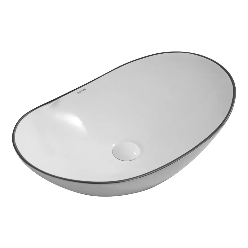 фото Раковина накладна Mixxus Premium WAVE-0105 EDGE BLACK 620х360х160mm (MP6556)