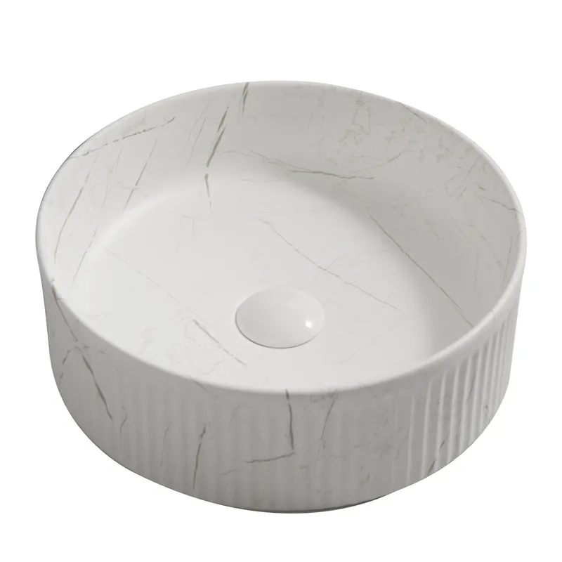 фото Раковина накладна Mixxus Premium WAVE-0102 MARBLE 370х370х130mm (MP6528)